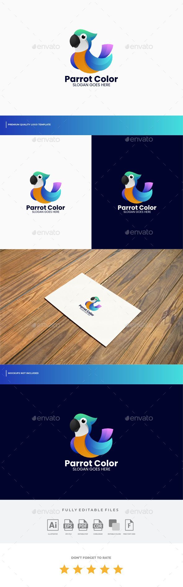 [DOWNLOAD]Parrot Colorful Logo Template