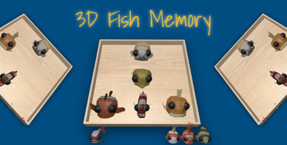 3D Fish Visual Memory - Cross Platform Puzzle Game