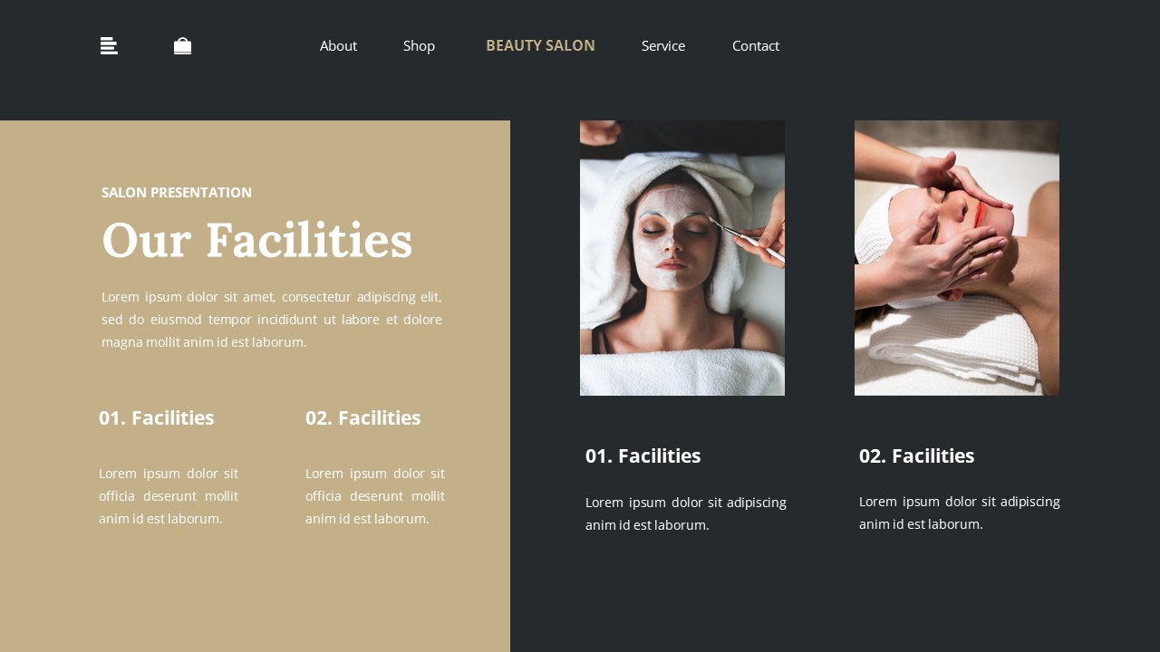 Beauty Salon - Salon Google Slide Templates, Presentation Templates