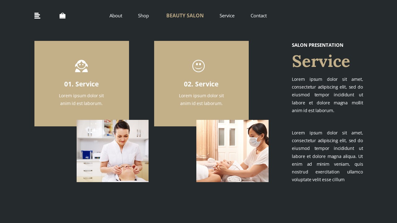 Beauty Salon - Salon Google Slide Templates, Presentation Templates
