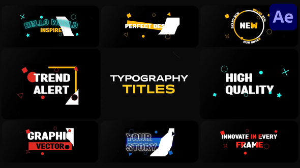 Stylish Plate Titles for After Effects Titles template preview