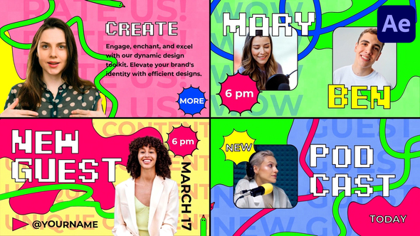 Podcast Promo for After Effects Openers template preview