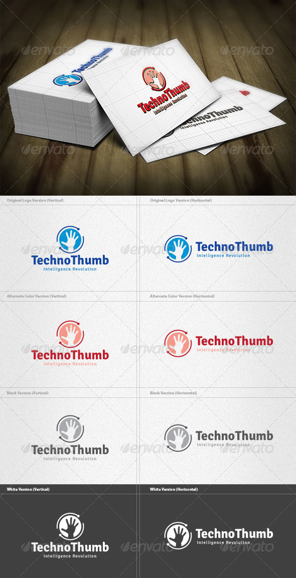Techno Thumb Logo - Symbols Logo Templates