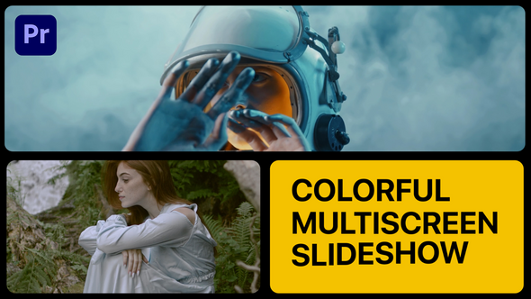 Multiscreen Slideshow (MOGRT) Premiere Pro template preview