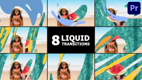Liquid Transitions | Premiere Pro MOGRT Premiere Pro template preview