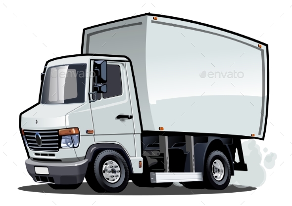 [DOWNLOAD]Cartoon Delivery Cargo Truck