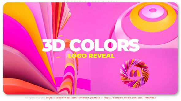 3d Colors Logo Reveal Logo Stings template preview