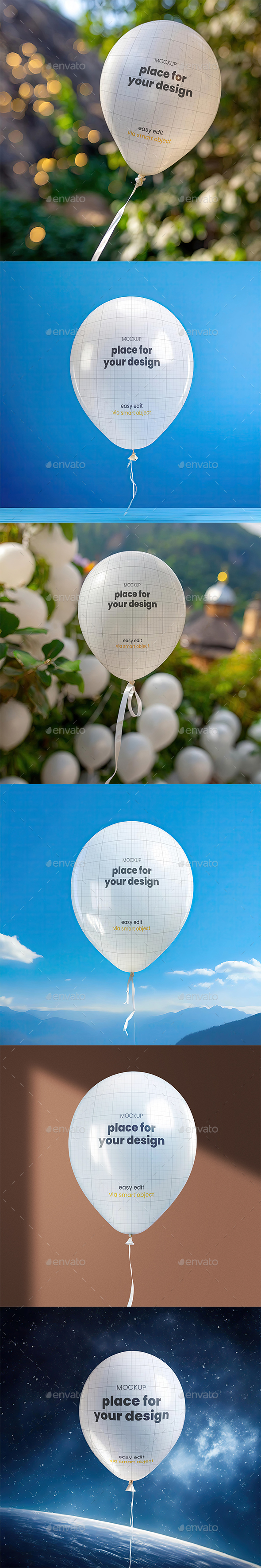 [DOWNLOAD]Plastic Balloons Floating Mockups