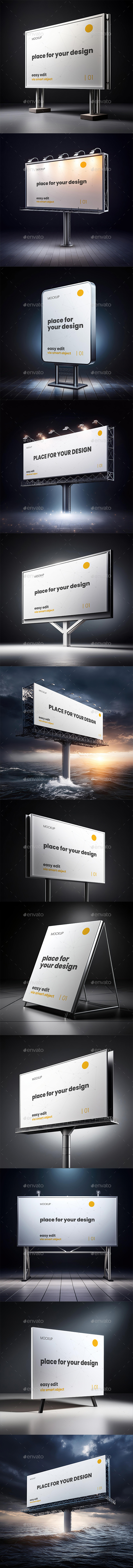 [DOWNLOAD]Billboards isolated Mockups