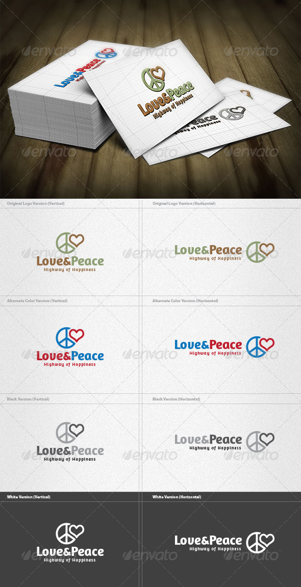Love & Peace Logo - Symbols Logo Templates
