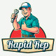 Retro Repairman Mascot Logo Template