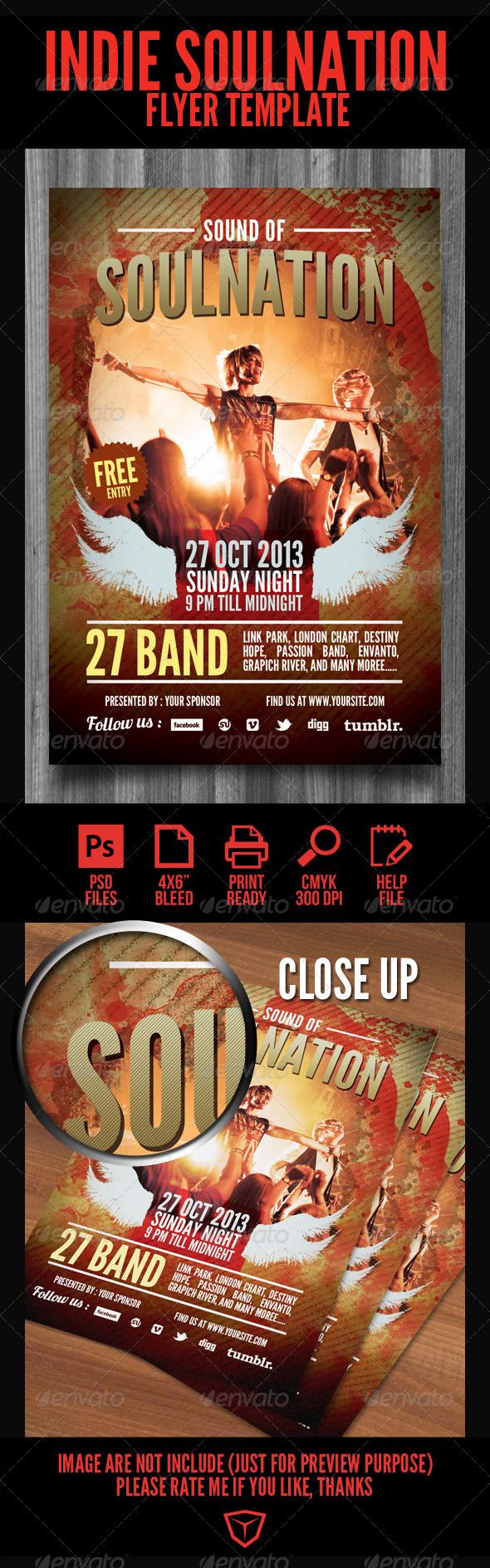 Sound of Soulnation Flyer Template - Events Flyers