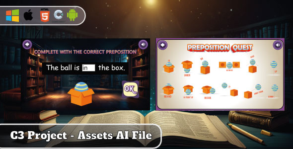 [DOWNLOAD]Preposition Quest Game- Educational Game - HTML5, Construct 3
