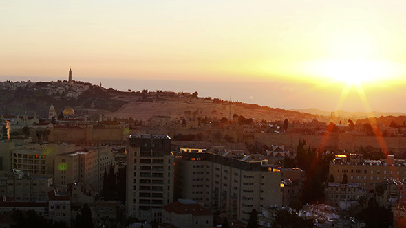 Sunrise above Old City, Jerusalem 2