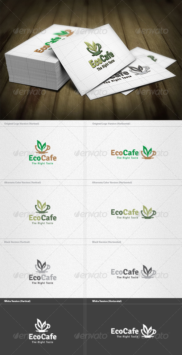 Eco Cafe Logo - Food Logo Templates