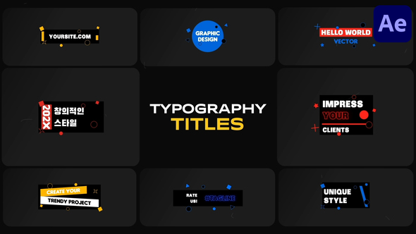Typography Titles for After Effects Titles template preview
