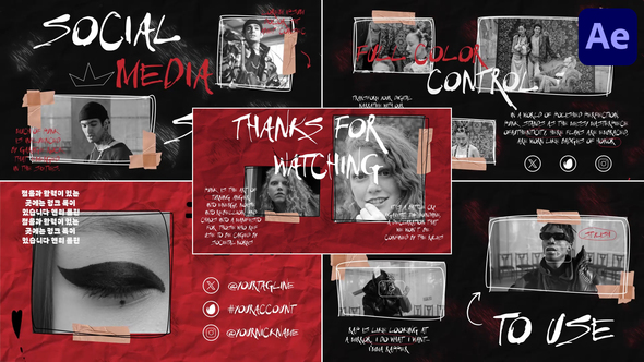 Youtube Slides for After Effects Openers template preview