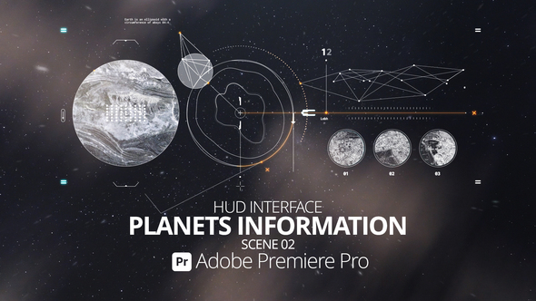 HUD Planets Information Scene Vol 02 Premiere Pro Template