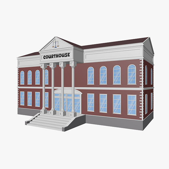 [DOWNLOAD]Cartoon Courthouse 3D model