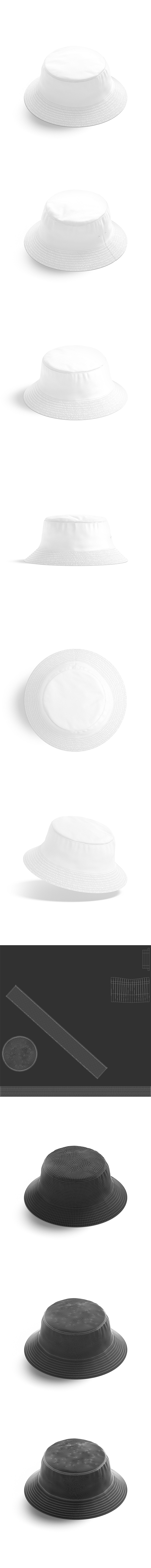 [DOWNLOAD]White Bucket Hat - summer head wear panama