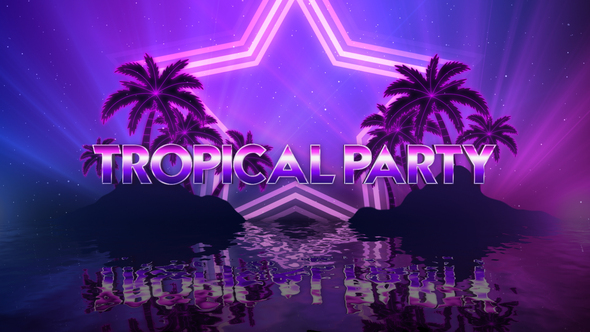 Tropical Island Party Opener Titles template preview
