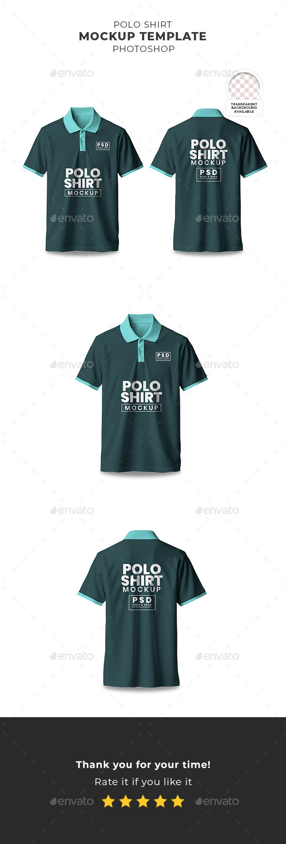 [DOWNLOAD]Polo Shirt Mockup Template