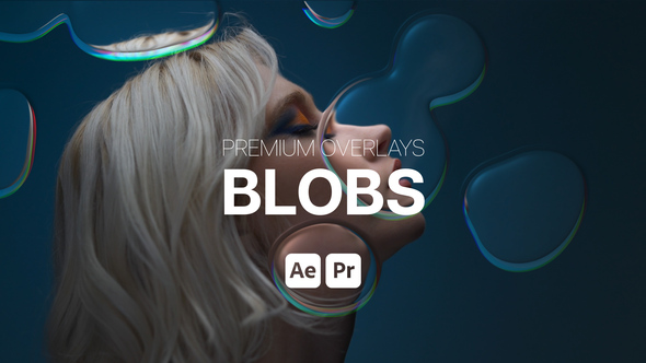 Premium Overlays Blobs Premiere Pro template preview