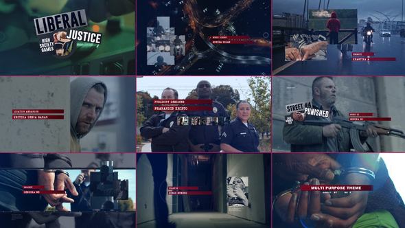 Crime Title Sequence Openers template preview