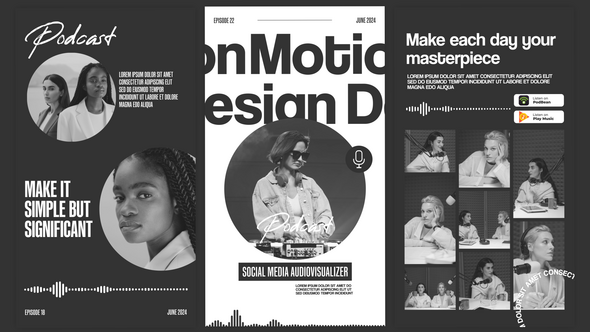 Social Media Audiovisualizers Video Displays template preview