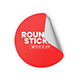 Rounded Sticker Mockup Template