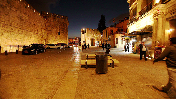 Night Life near Jaffa Gate, Jerusalem, Israel 3