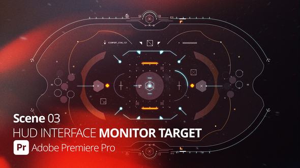 HUD Interface Monitor Target 03 Pr Premiere Pro template preview