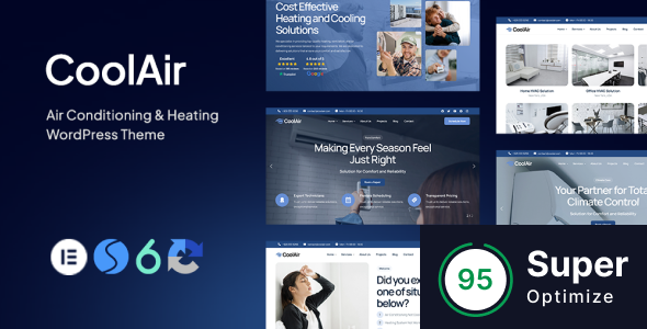 Coolair – Air Conditioning & Heating HVAC WordPress Theme