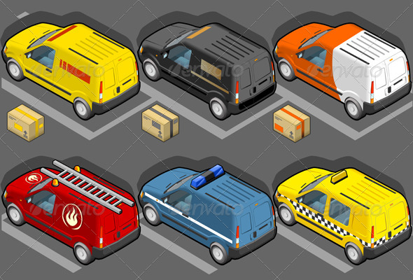 Isometric Van in Six Livery - Objects Vectors