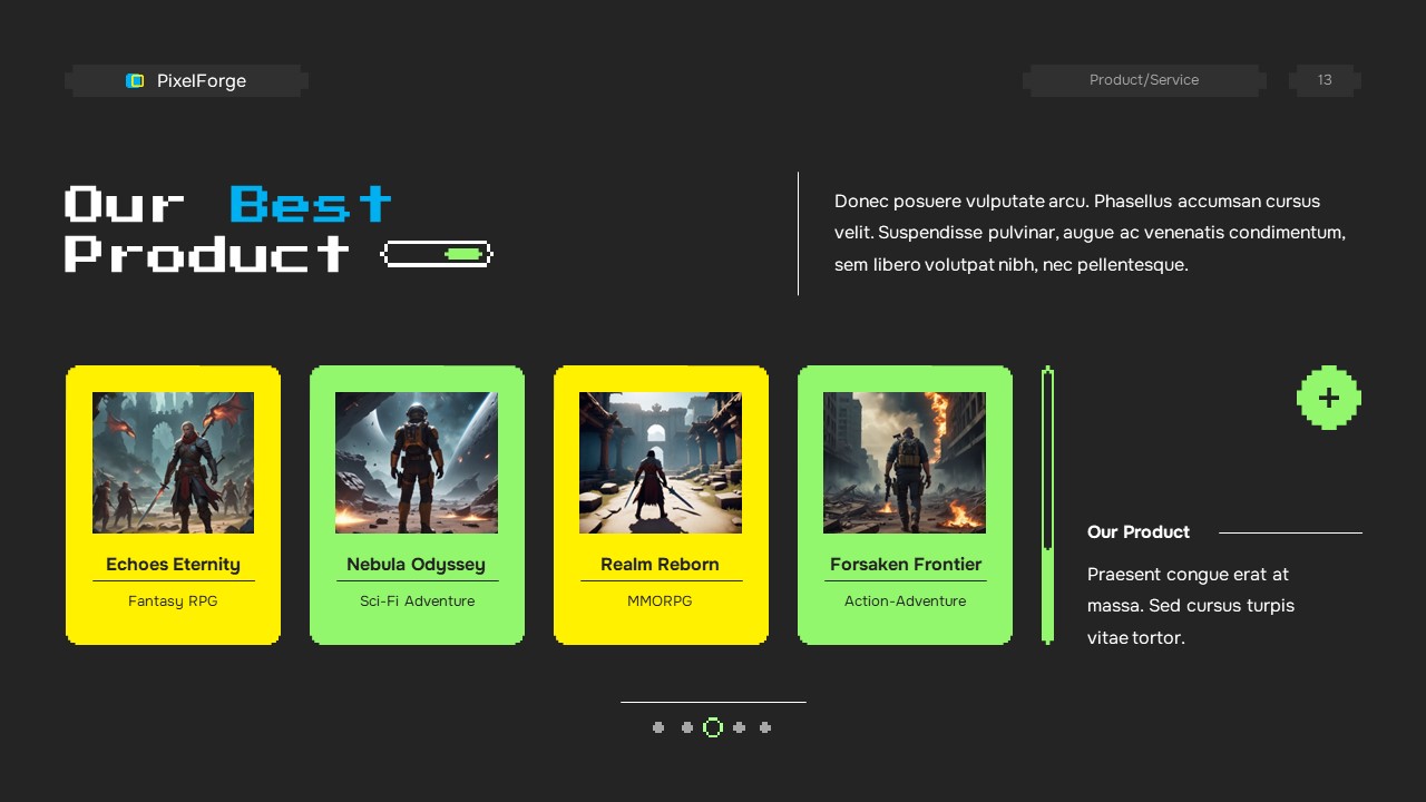 Black Green UI Pixel Game Developer Company Profile Presentation ...
