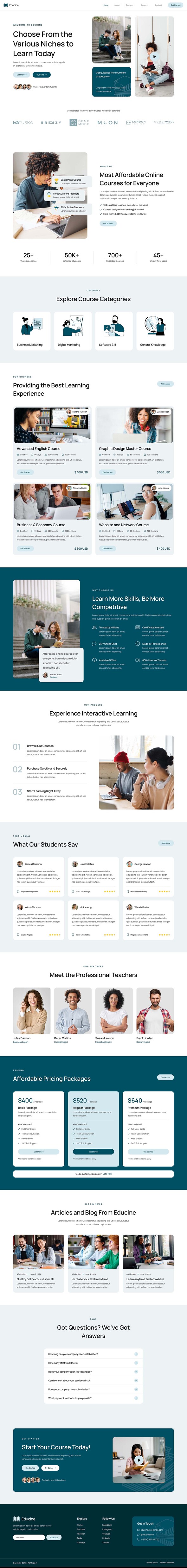 Educine - Online Course & Education Elementor Template Kit