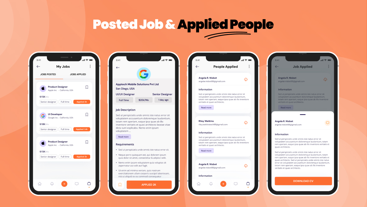 Remote Job App| Indeed | Naukri.com | Shine.com | clone | Freelancer ...