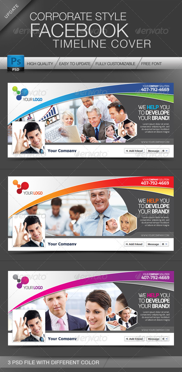 Facebook Cover Timeline Corporate Style - Facebook Timeline Covers Social Media