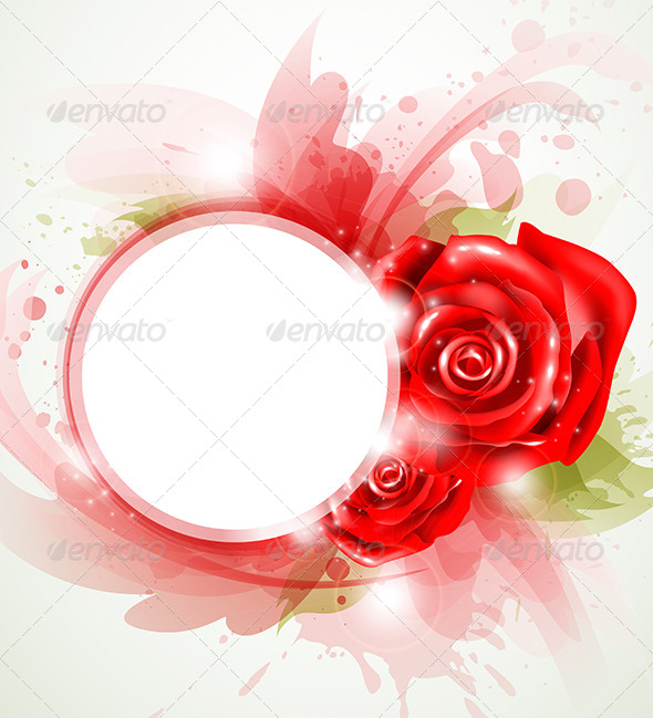 Red Abstract Rose - Backgrounds Decorative