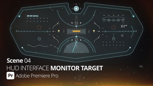 HUD Interface Monitor Target 04 Pr Premiere Pro template preview