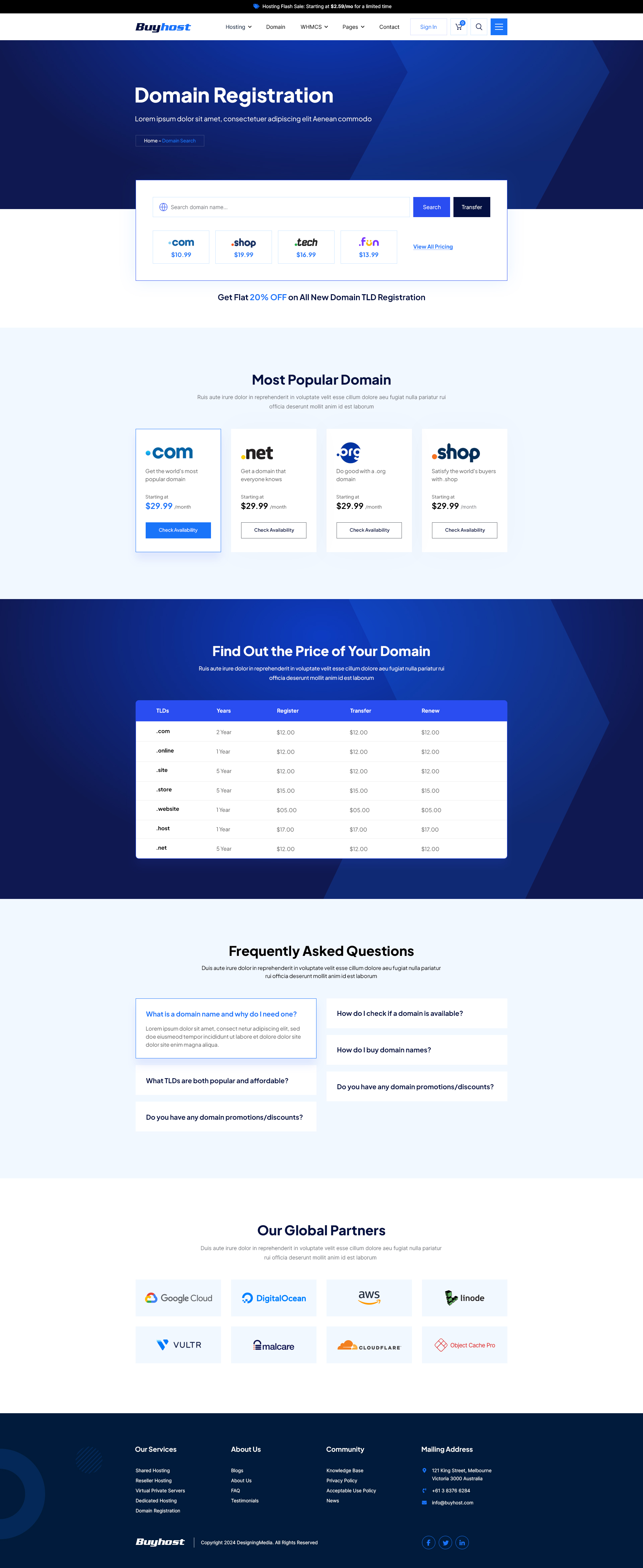 Buyhost | Web Hosting PSD Template by designingmedia | ThemeForest