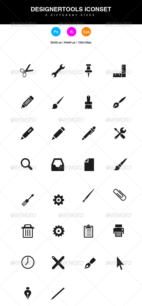 Designer Tools Iconset - Web Icons