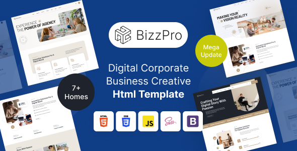 Bizzpro –  Digital Corporate Business Creative Html Template Multipurpose