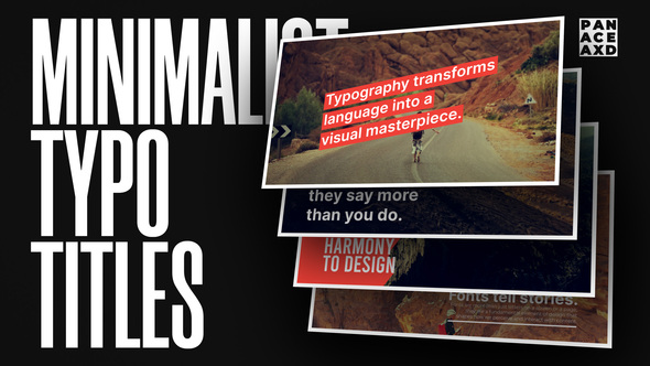 Minimalist Typo Titles Video Displays template preview