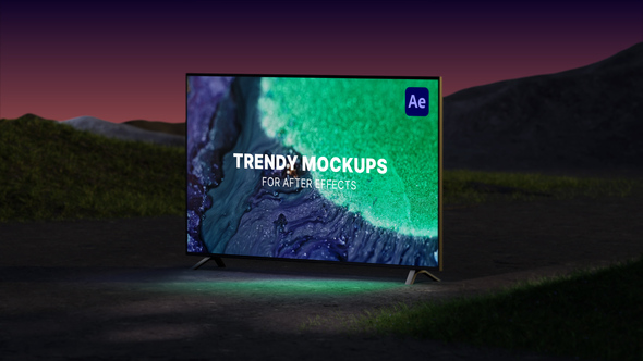 Abstract Nature TV Mockups Video Displays template preview