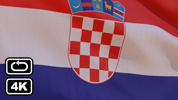 Croatia Flag 4K Seamless Loop alt