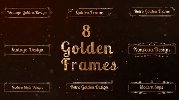 8 Golden Art Nouveau  Frames Openers template preview