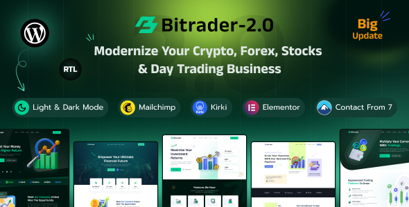 [DOWNLOAD]Bitrader - Crypto, Stock and Forex Trading Business WordPress Theme
