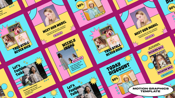 Chicland Fashion Social Post | Mogrt Premiere Pro template preview