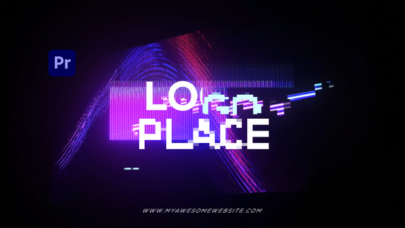 VHS Grunge Gaming Logo Premiere Pro template preview